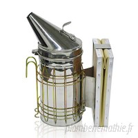 Caisson d'enfumage pour ruche en acier inoxydable 27,9 cm avec nouveau design et protection contre la chaleur B00D8ORVG6
